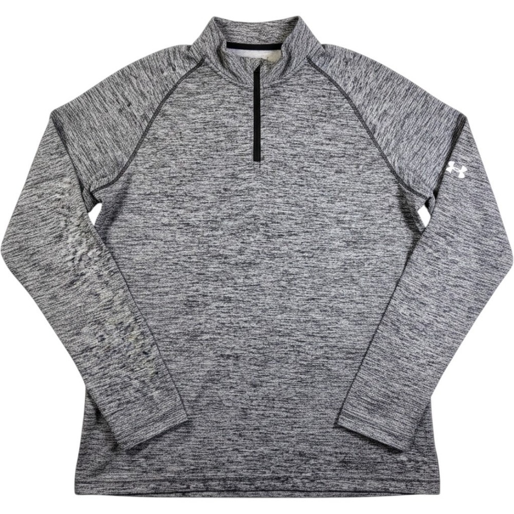 Under Armour Mens XL Long Sleeve 1/4 Zip Gray Loose Fit HeatGear UM0684 N54